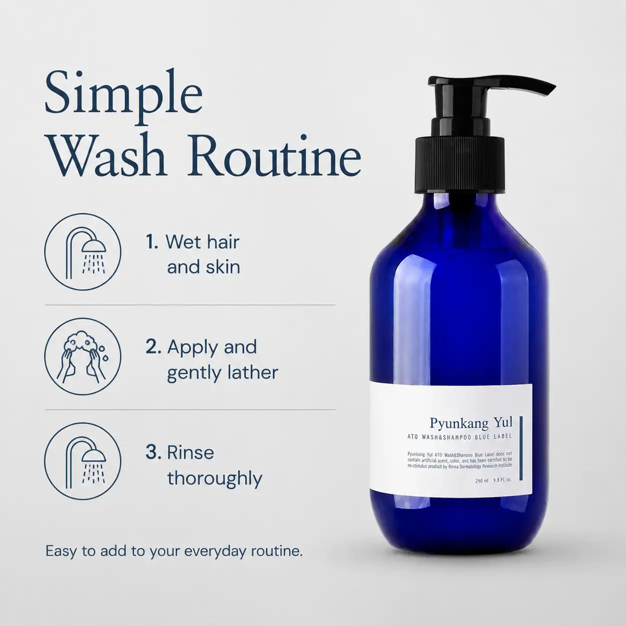 Pyunkang Yul Ato Wash & Shampoo Blue Label 350ml