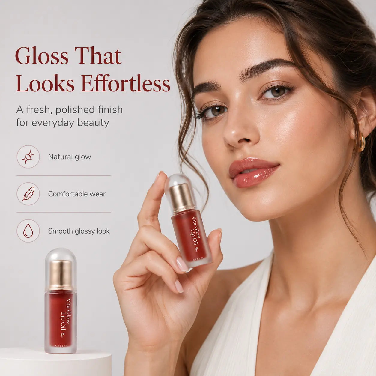 AXIS-Y Vegan Lip Oil for Glowing Lips 3 Colors 4.5g