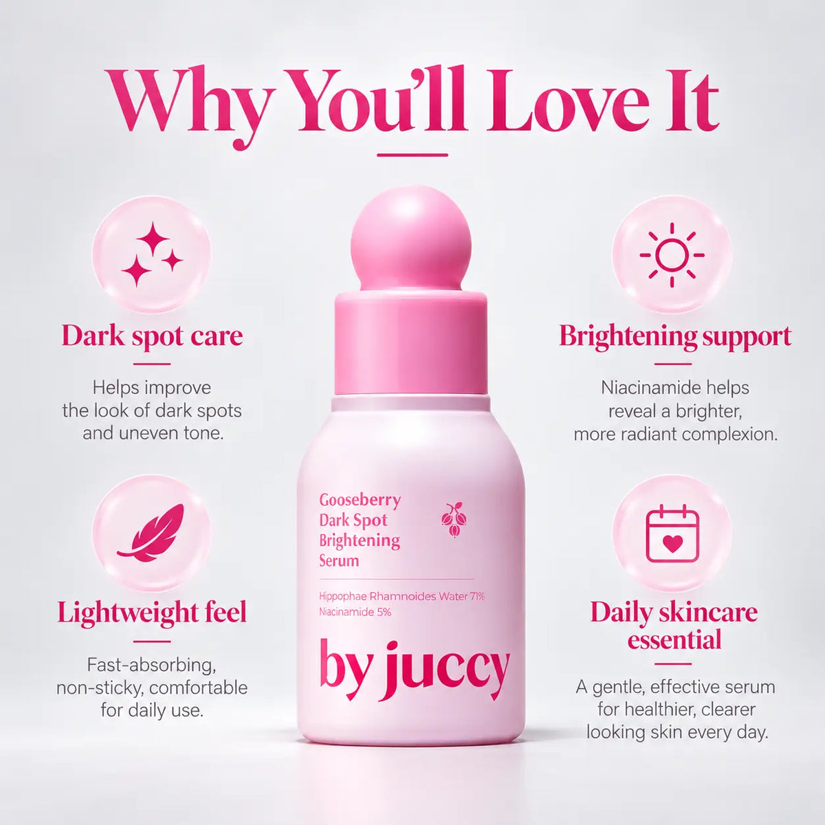 By Juccy Gooseberry Dark Spot Brightening Serum 30ml