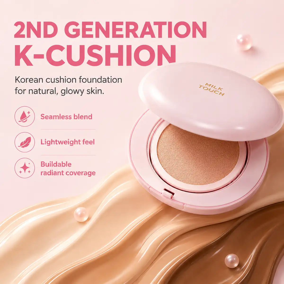 Milk Touch All Day Skin Fit Milky Glow Cushion 15G