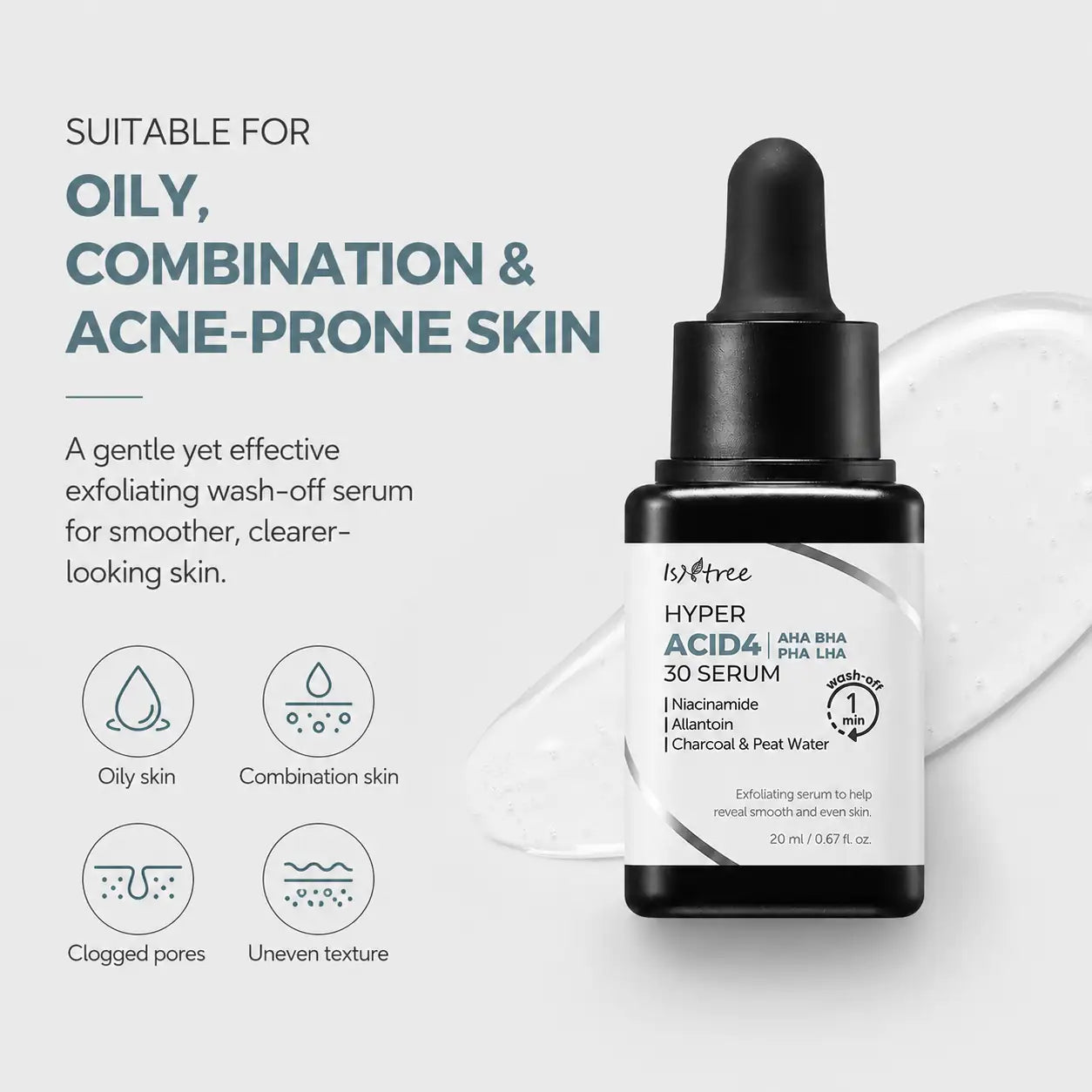 Isntree Hyper ACID4 AHA BHA PHA LHA Serum 20ml
