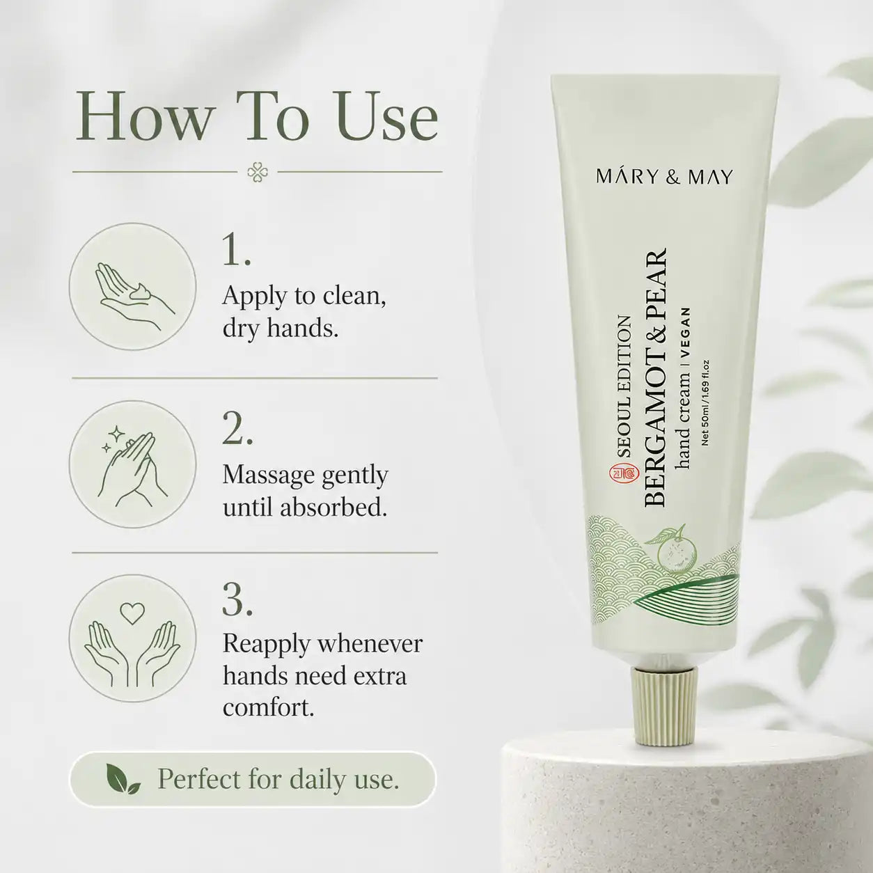 Mary&May Seoul Edition Bergamot & Pear Hand Cream 50ml