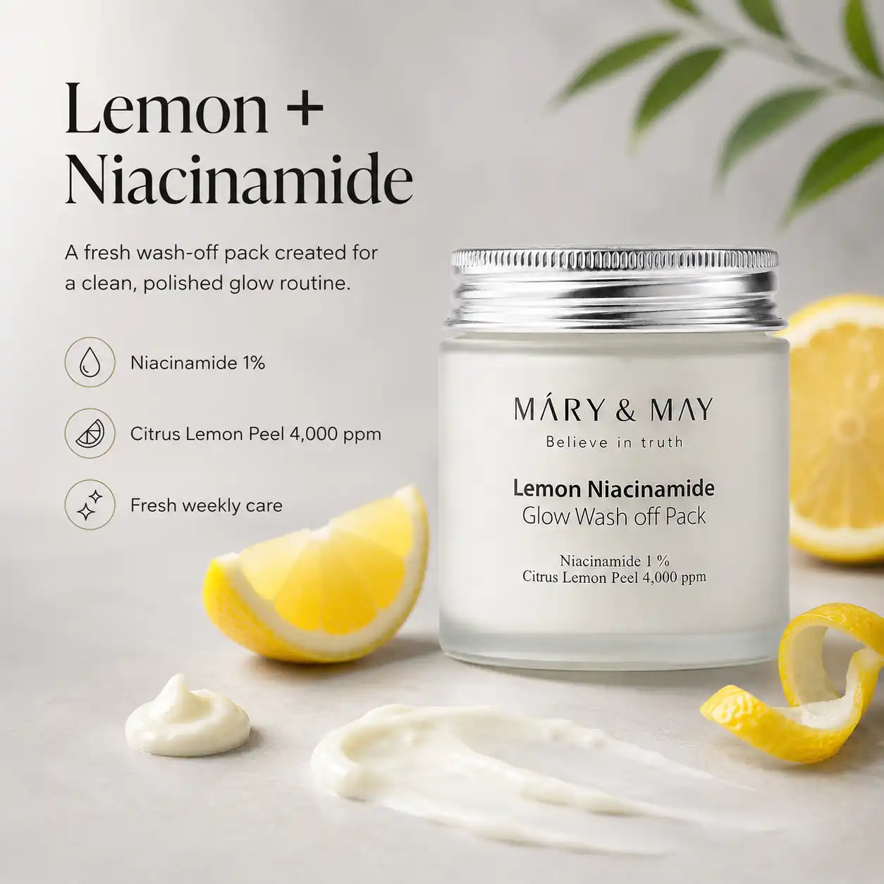 Mary&May Lemon Niacinamide Glow Wash Off Pack 125g