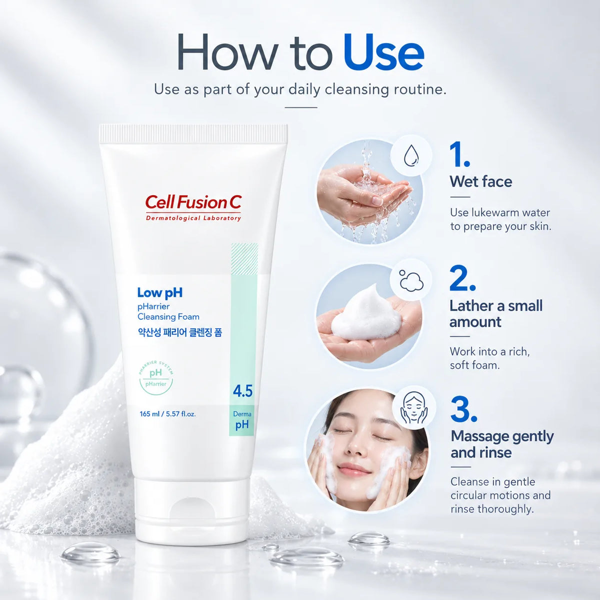 Cell Fusion C Low pH Pharrier Cleansing Foam 165ml
