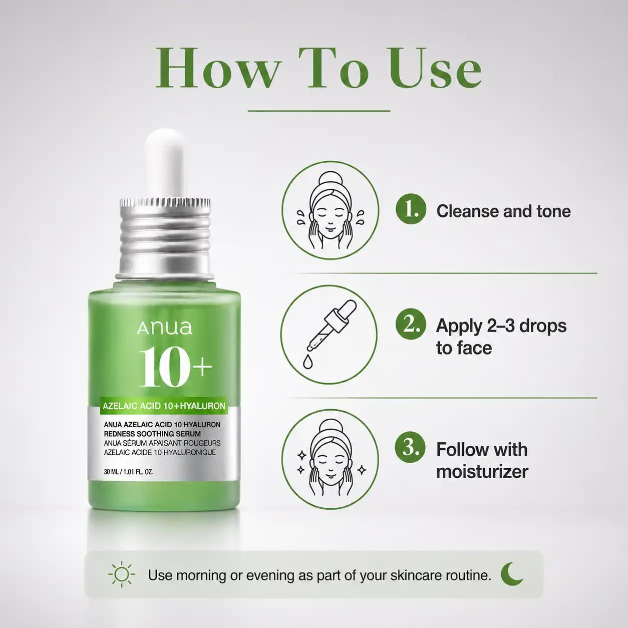 ANUA Azelaic Acid 10 Hyaluron Soothing Serum 30ml