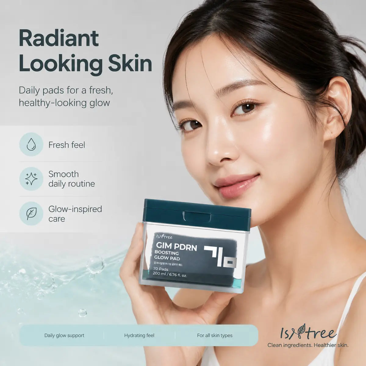 Isntree Gim PDRN Boosting Glow Pad 70ea 200ml