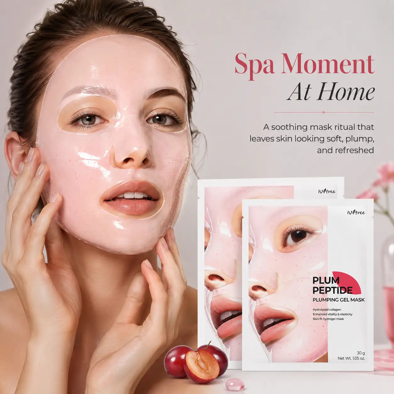Isntree Plum Peptide Plumping Gel Mask x4 30g