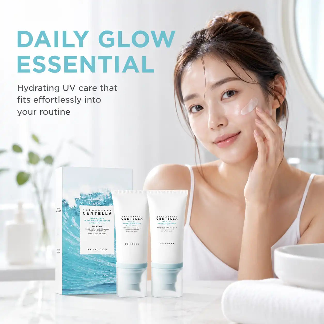 SKIN1004 Hyalu-Cica Water-Fit Sun Serum Twin Pack 50ml x 2