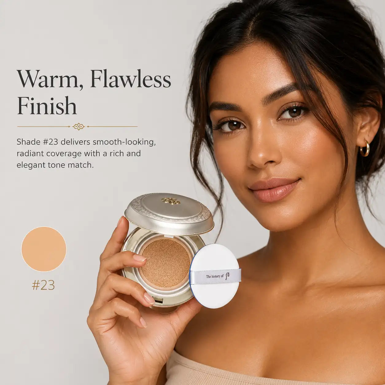 The History of Whoo Gongjinhyang Radiant White Moisture Cushion Foundation 2EA