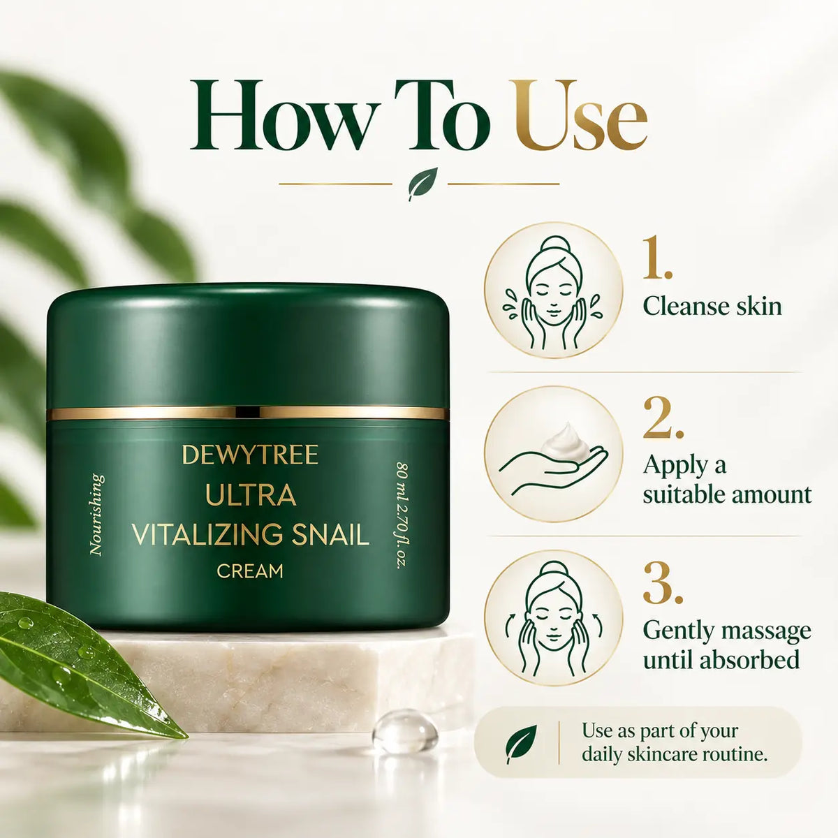 DEWYTREE Ultra Vitalizing Snail Cream Nail Polish Nail Color 80ml