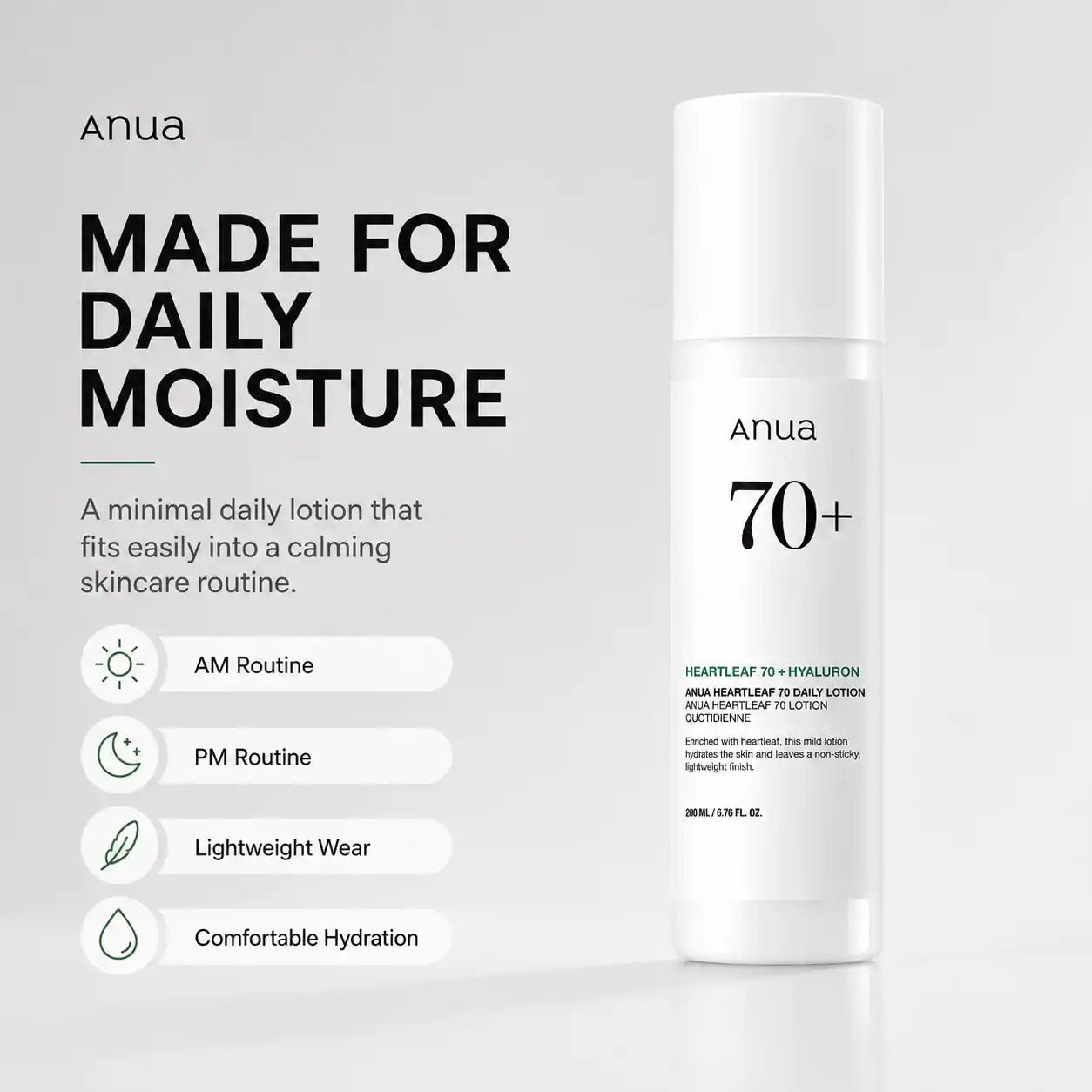 ANUA Heartleaf 70% Daily Lotion 200ml