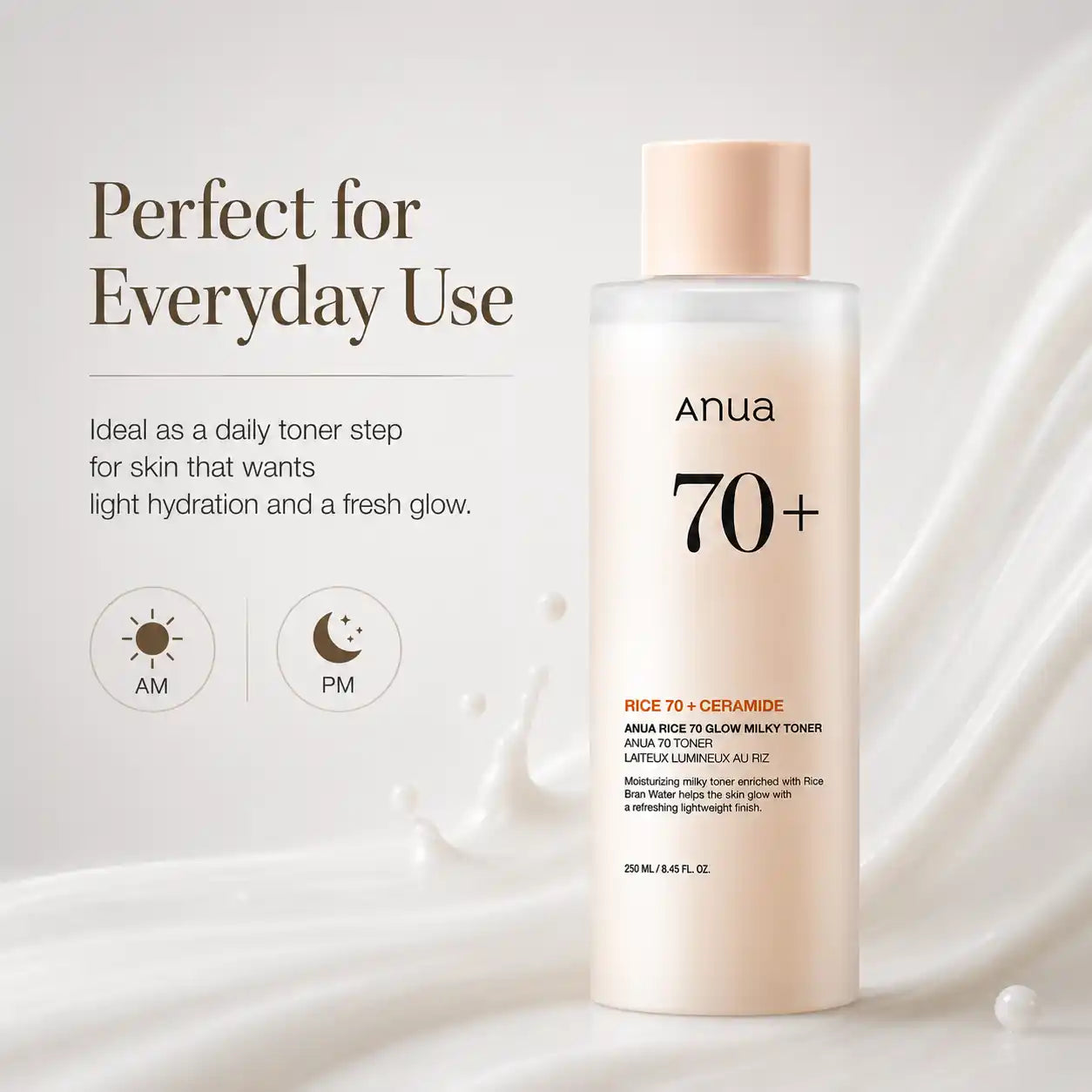 ANUA Rice 70% Glow Milky Toner 250ml