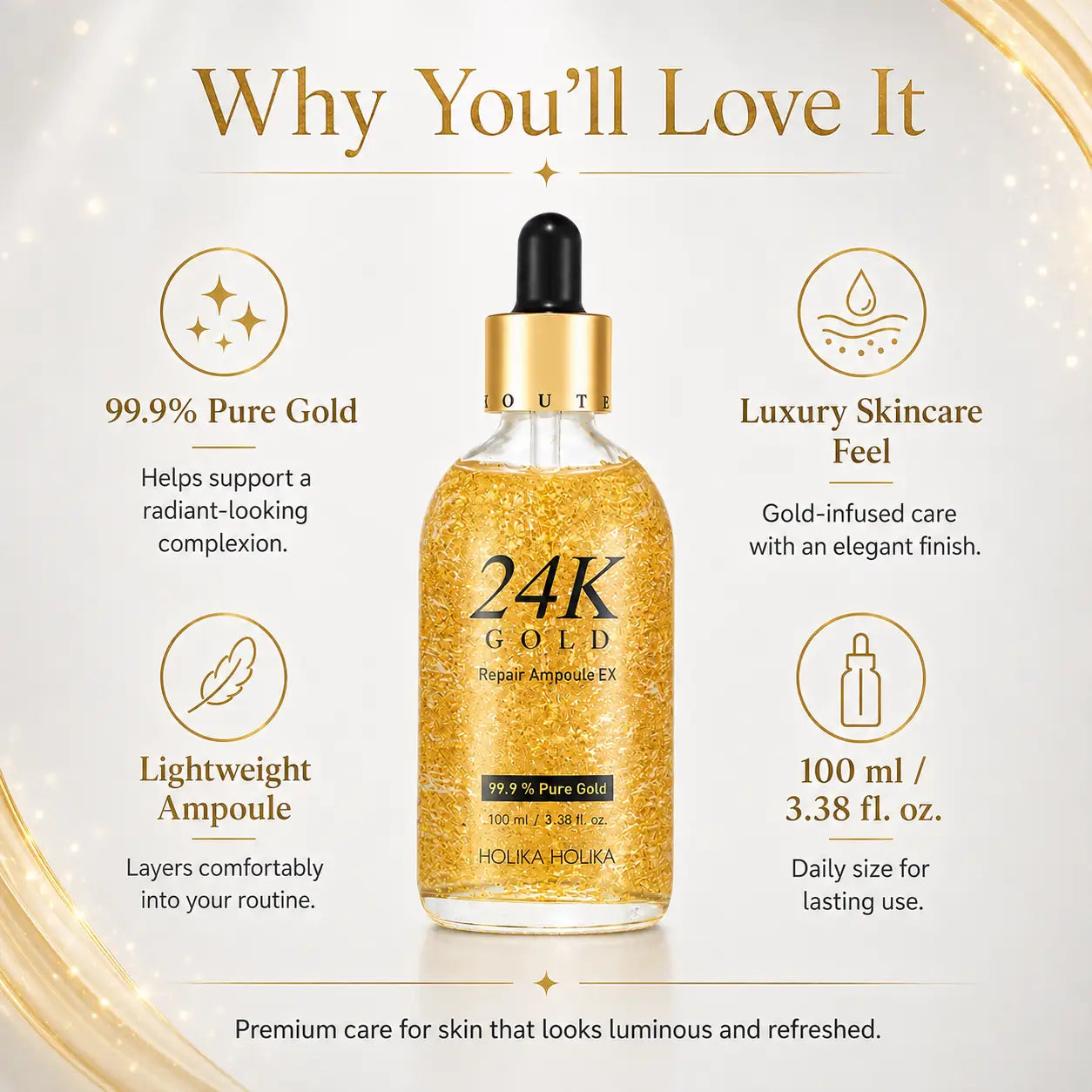 Holika Holika Prime Youth 24K Gold Repair Ampoule 100ml