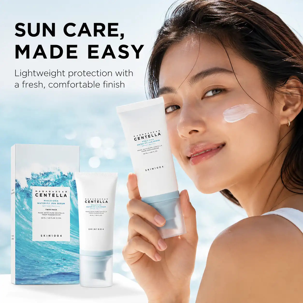 SKIN1004 Hyalu-Cica Water-Fit Sun Serum Twin Pack 50ml x 2