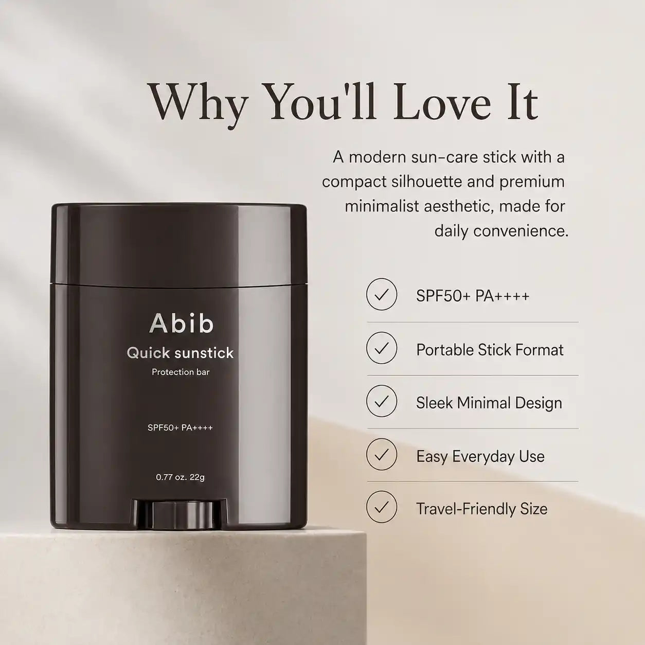 Abib Quick Sunstick Protection Bar SPF50+ PA++++ 22g