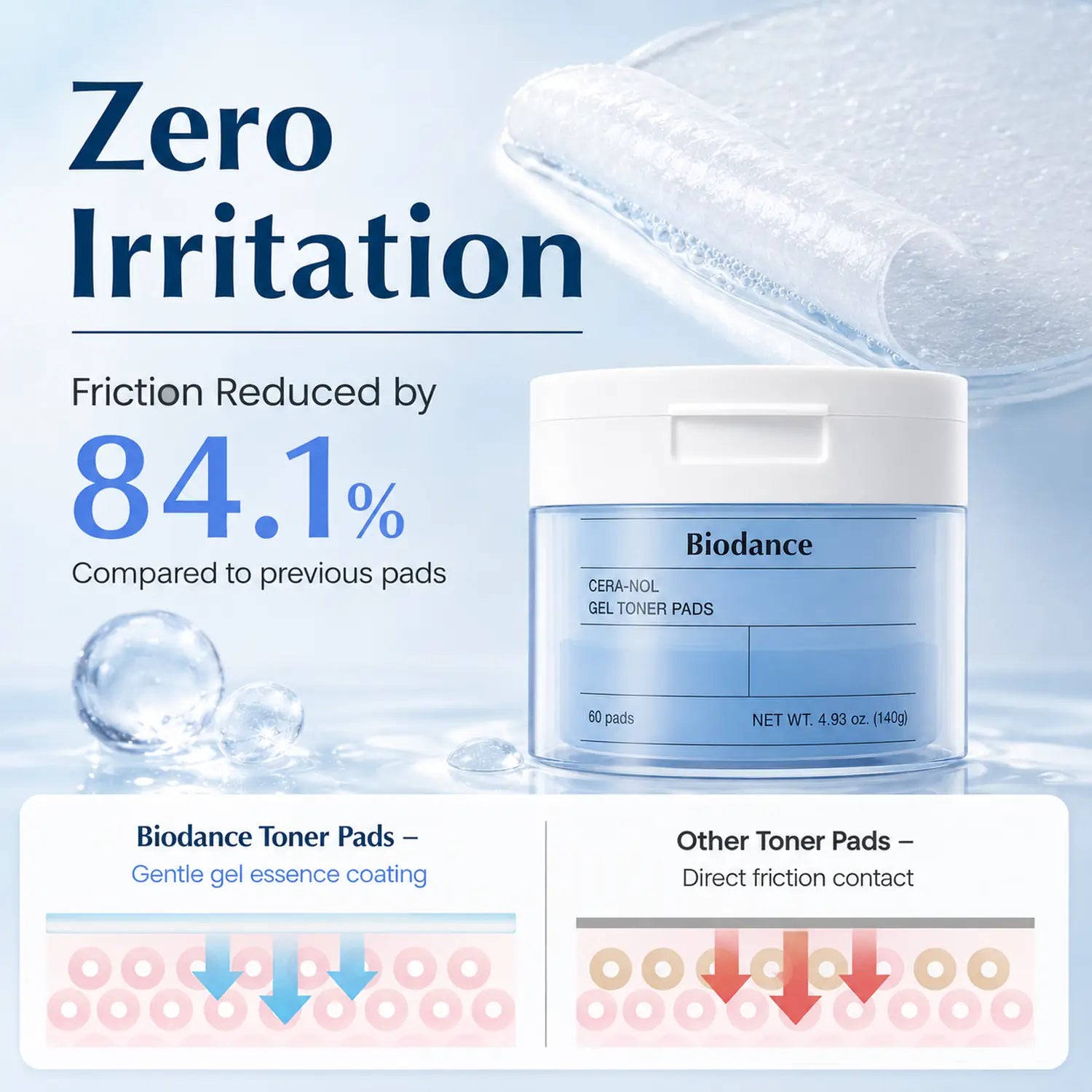 BIODANCE Cera Nol Gel Toner Pads 60 Pads