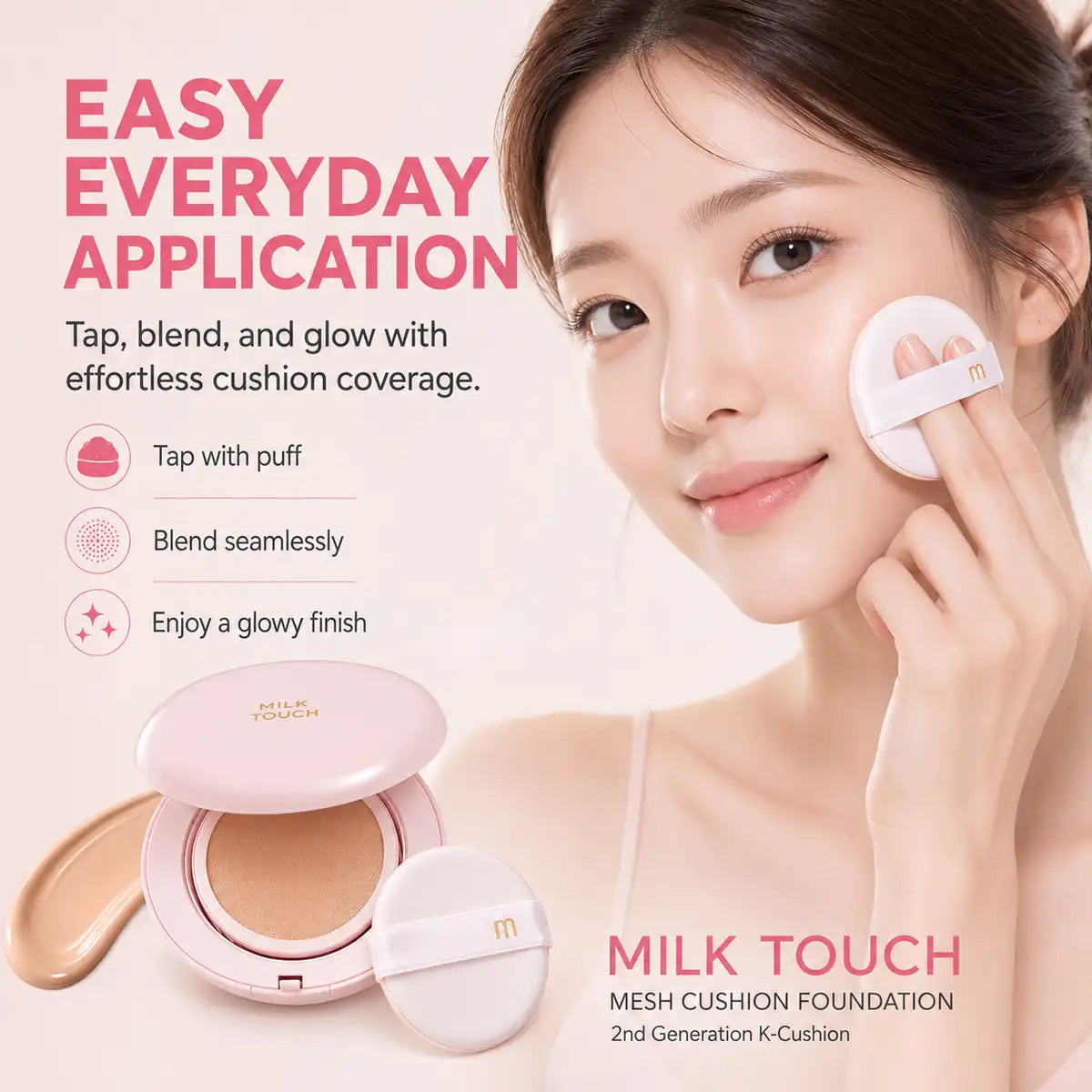 Milk Touch All Day Skin Fit Milky Glow Cushion 15G