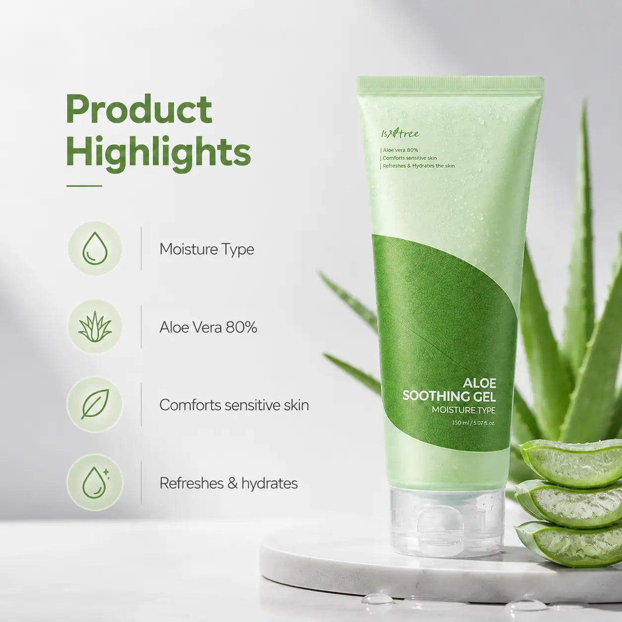 Isntree Aloe Soothing Gel Moisture Type 150ml