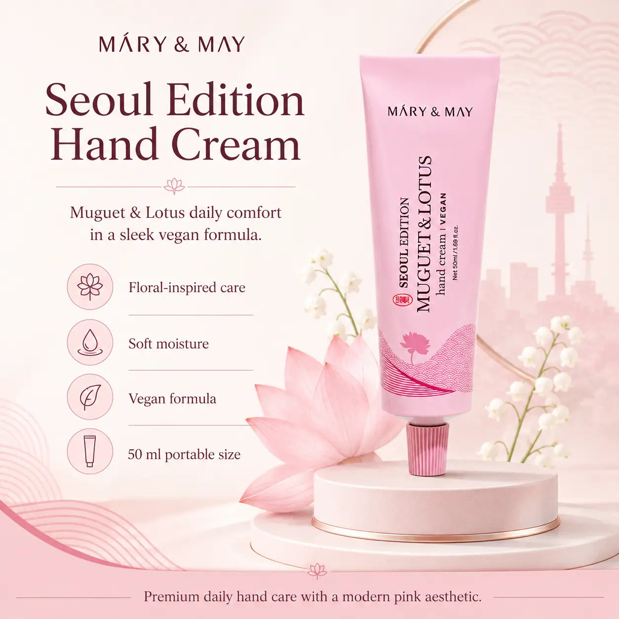 Mary&May Seoul Edition Muguet & Lotus Hand Cream 50ml
