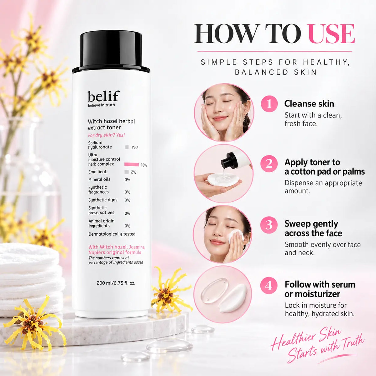 belif Witch Hazel Herbal Extract Toner 200ml