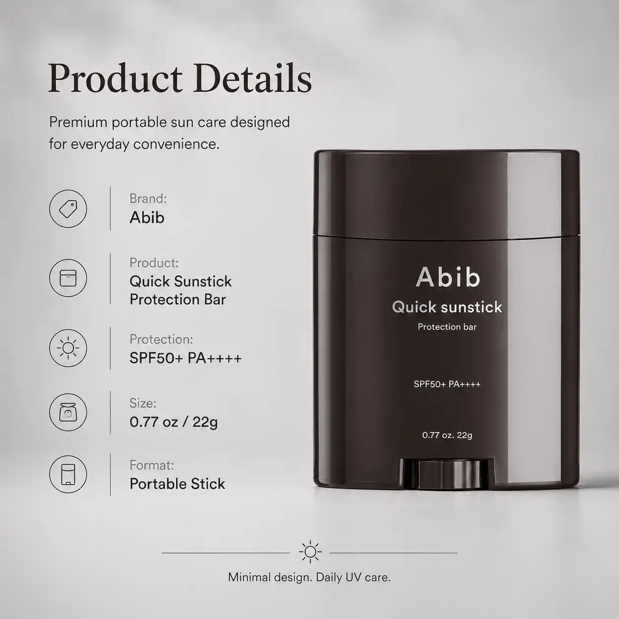 Abib Quick Sunstick Protection Bar SPF50+ PA++++ 22g