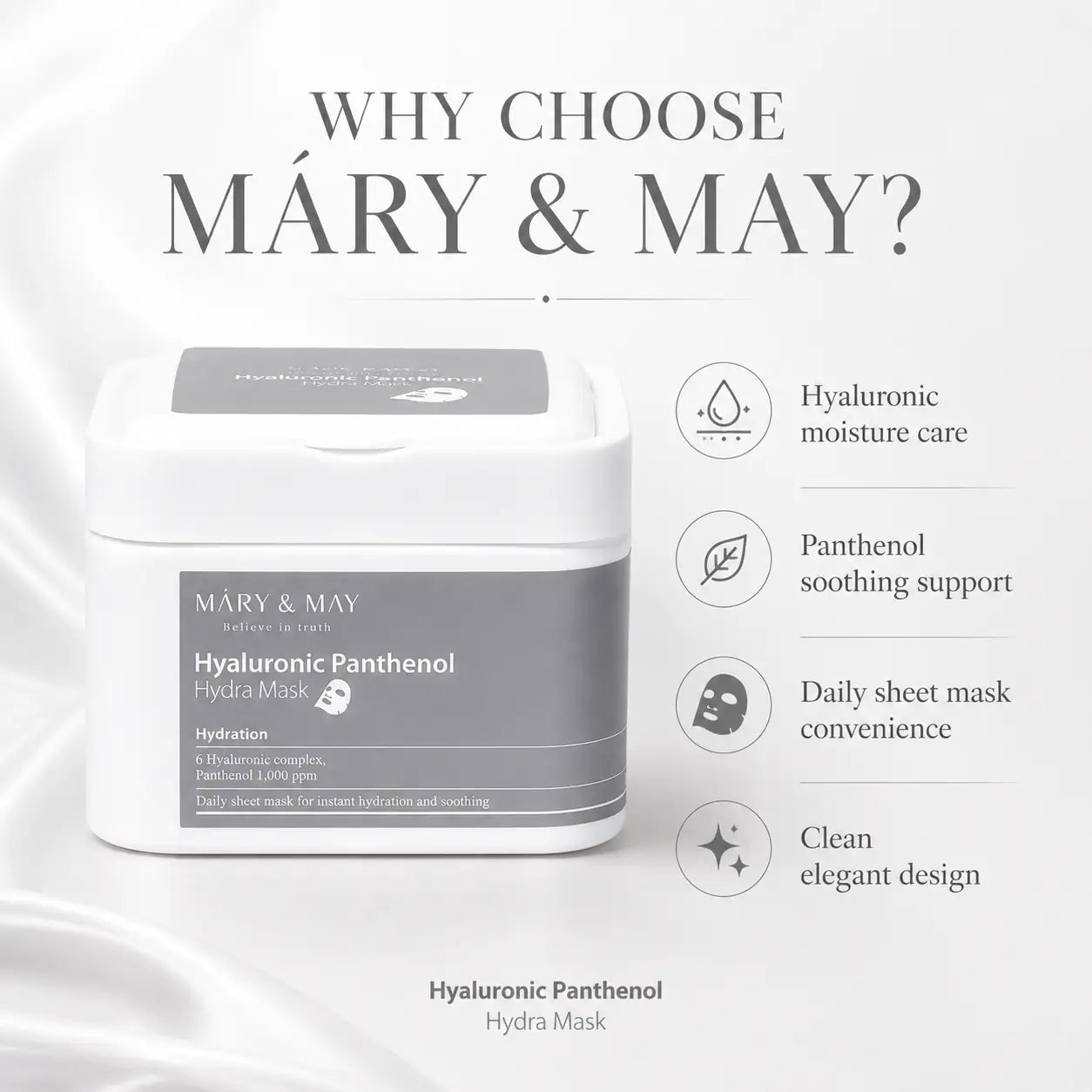 Mary&May Hyaluronic Panthenol Hydra Mask 400g 30EA 30EA 400g