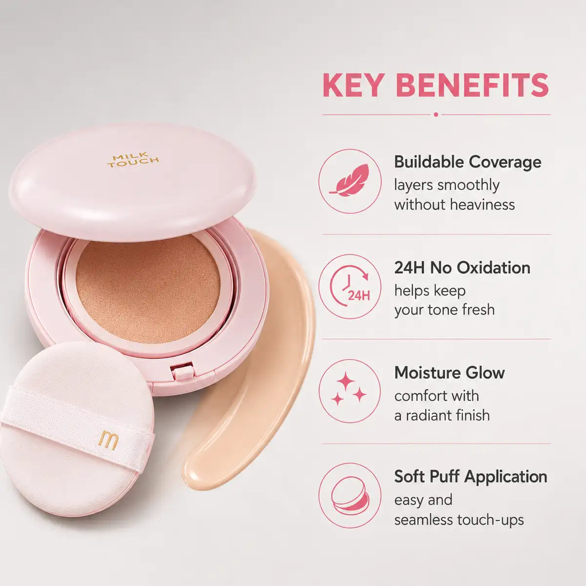 Milk Touch All Day Skin Fit Milky Glow Cushion 15G