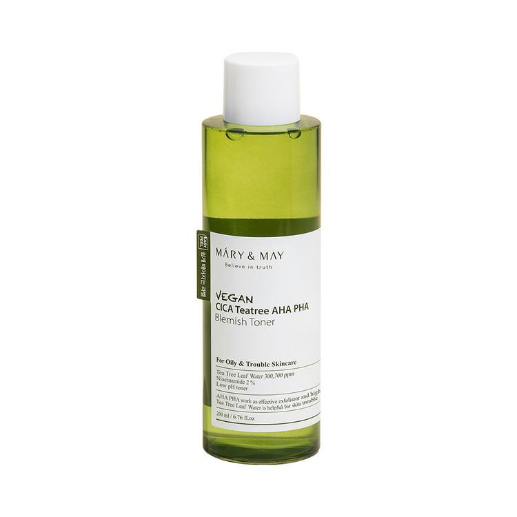 Mary&May Vegan CICA Tea Tree AHA PHA Blemish Toner 200ml Korean toner product image