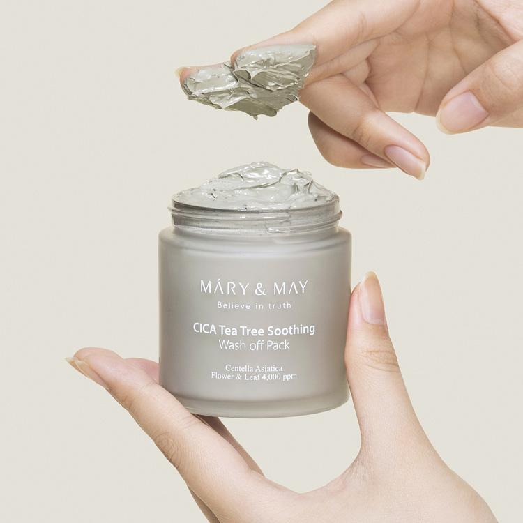 Mary&May CICA TeaTree Soothing Wash Off Pack 125g Korean skincare product image