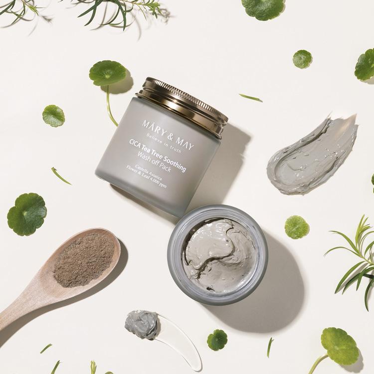 Mary&May CICA TeaTree Soothing Wash Off Pack 125g Korean skincare product image