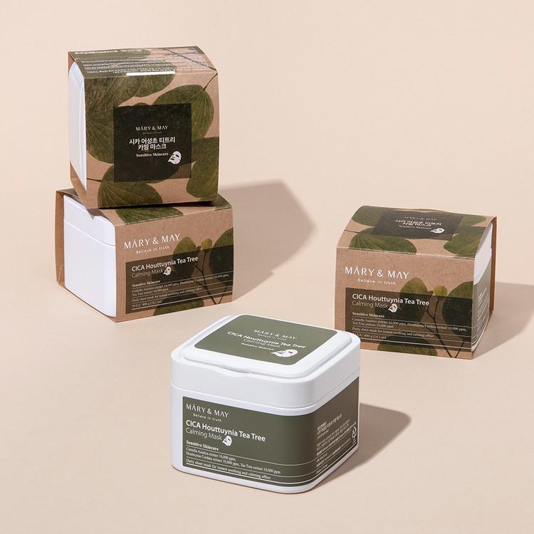 Mary&May CICA Houttuynia Cordata Tea Tree Calming Mask Pack 30 Sheets Korean toner product image