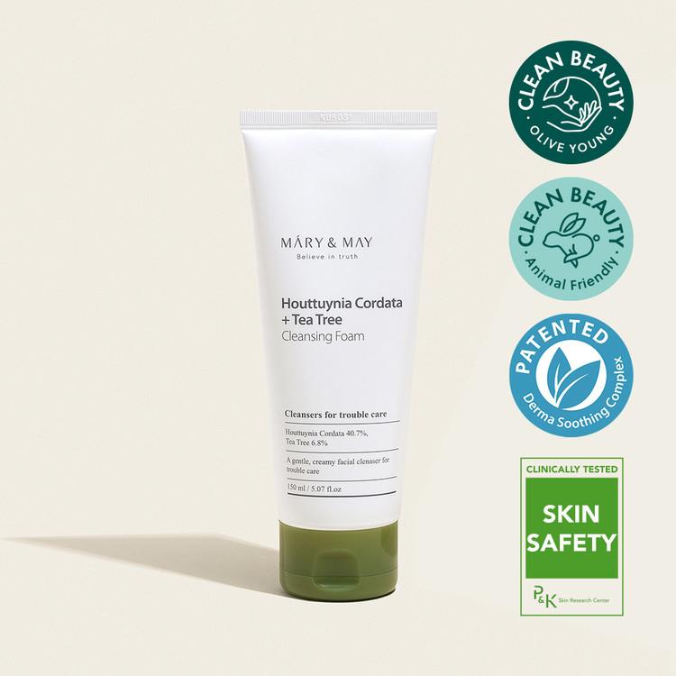 Mary&May Houttuynia Cordata + Tea Tree Cleansing Foam 150ml Korean cleanser product image