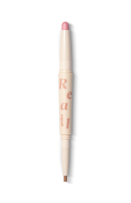 Espoir Real Eye Dual Stick Pink Beam showing both applicator ends