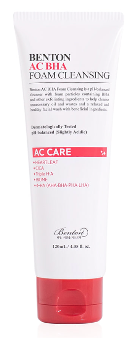 Benton AC BHA Foam Cleansing 120ml Korean cleanser product image
