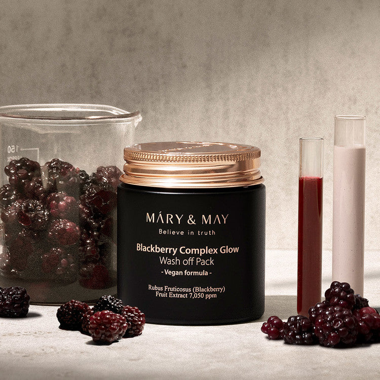 Mary&May Blackberry Complex Glow Wash Off Pack 125g Korean skincare product image