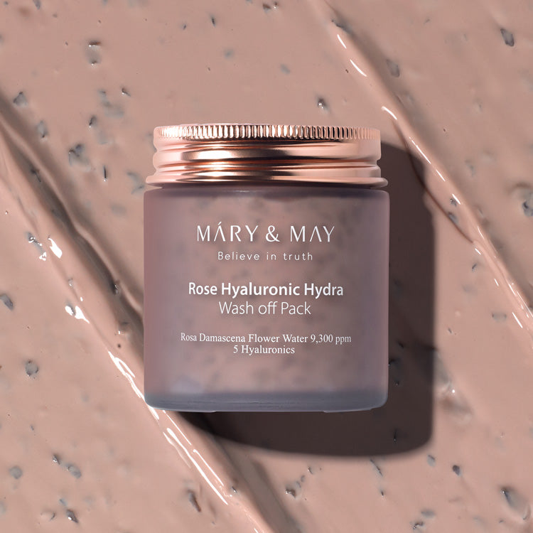 Mary&May Rose Hyaluronic Hydra Wash Off Pack 125g Korean skincare product image