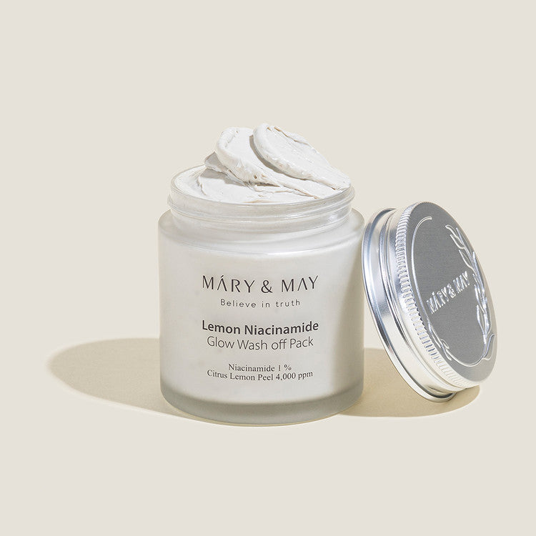 Mary&May Lemon Niacinamide Glow Wash Off Pack 125g Korean skincare product image