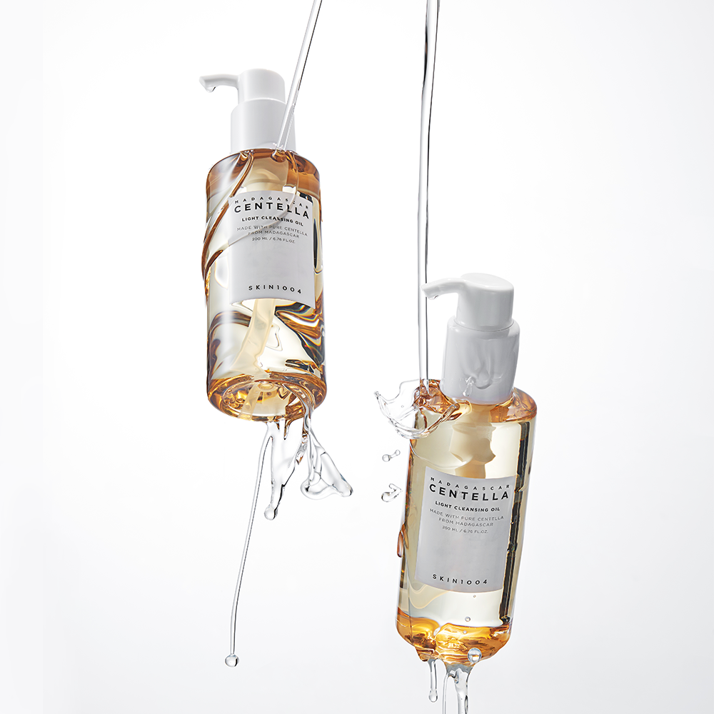 The oil emulsifying into a milky texture with added water