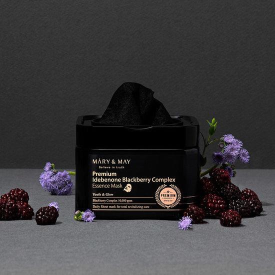Mary&May Premium Idebenone Blackberry Complex Essence Mask 20EA 250g Korean toner product image