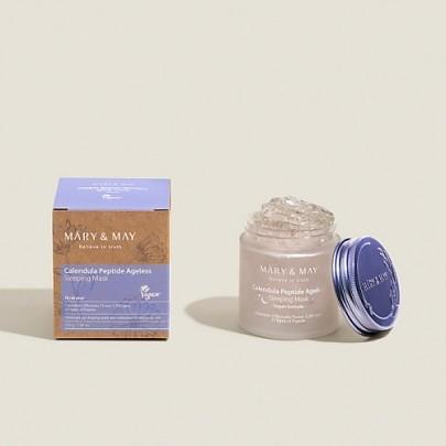 Mary&May Calendula Peptide Ageless Sleeping Mask 110g Korean skincare product image