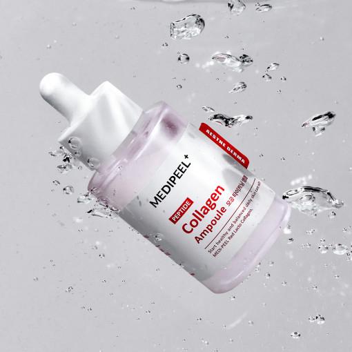 MEDI-PEEL Red Lacto Collagen Ampoule 50ml packaging with dropper, Korean skincare serum