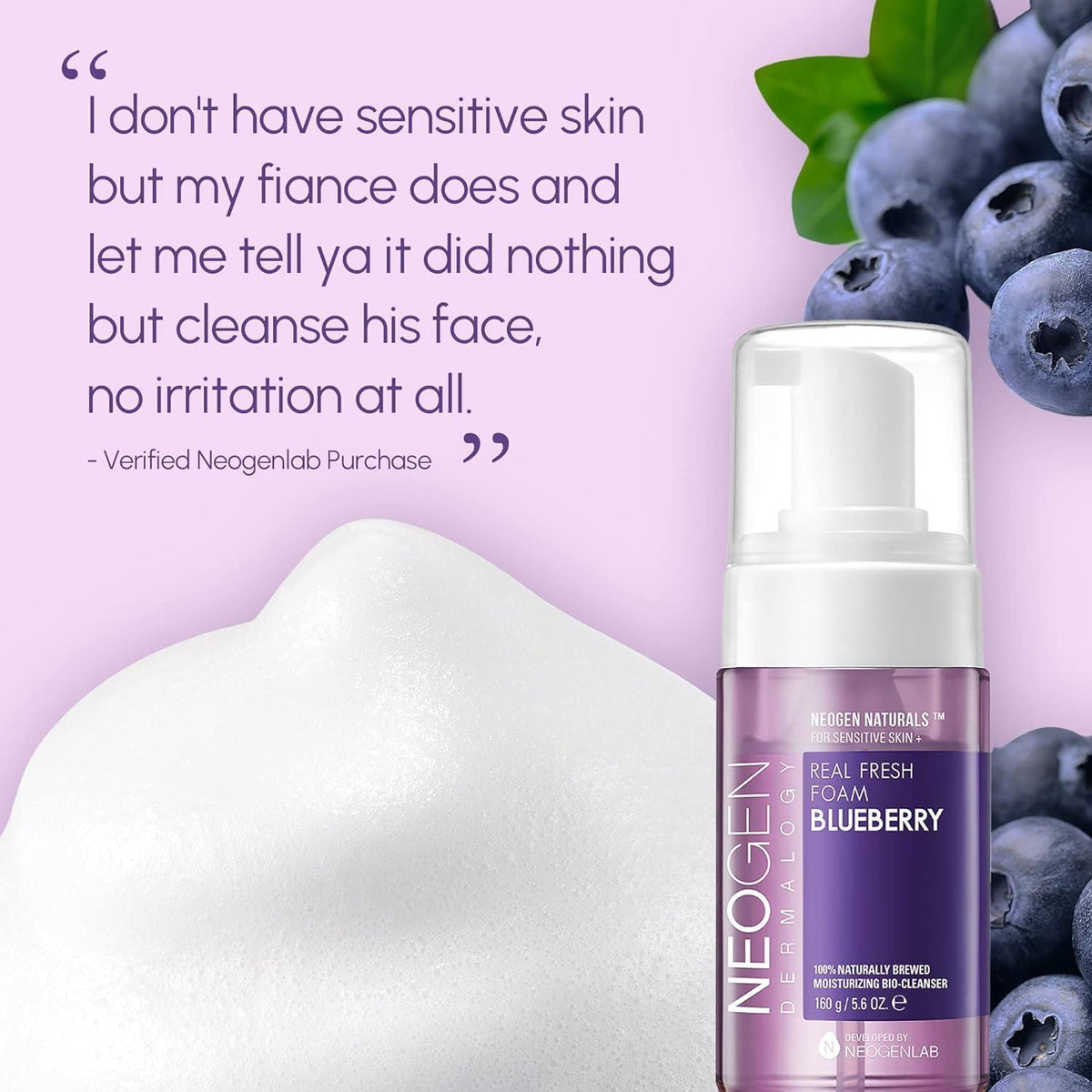 NEOGEN DERMALOGY REAL FRESH FOAM CLEANSER BLUEBERRY 160G