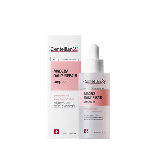 Centellian24 Madeca Daily Repair Ampoule packaging box and bottle together