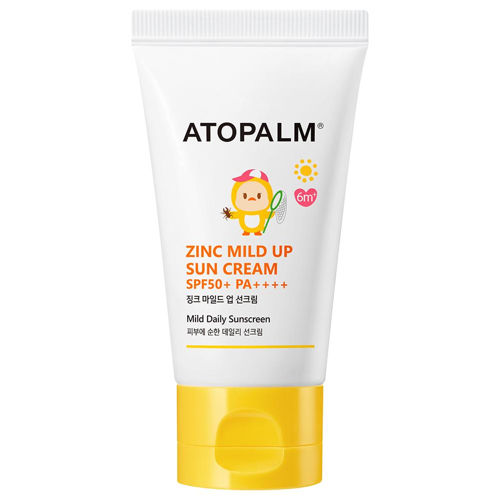 Zinc sunscreen texture swatch showing mineral finish