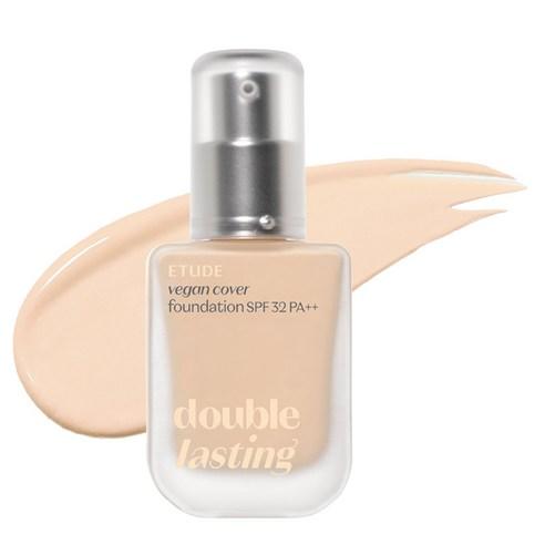 ETUDE Double Lasting Vegan Cover Foundation 30g No.19N1 Light Beige Vanilla K-beauty makeup product image