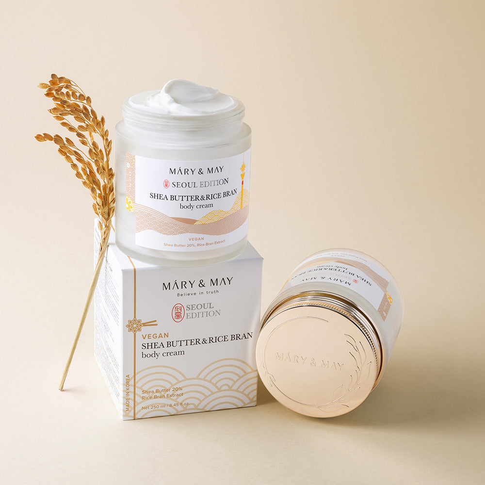 Mary&May Shea Butter & Rice Bran Body Cream 250ml Korean body care product image