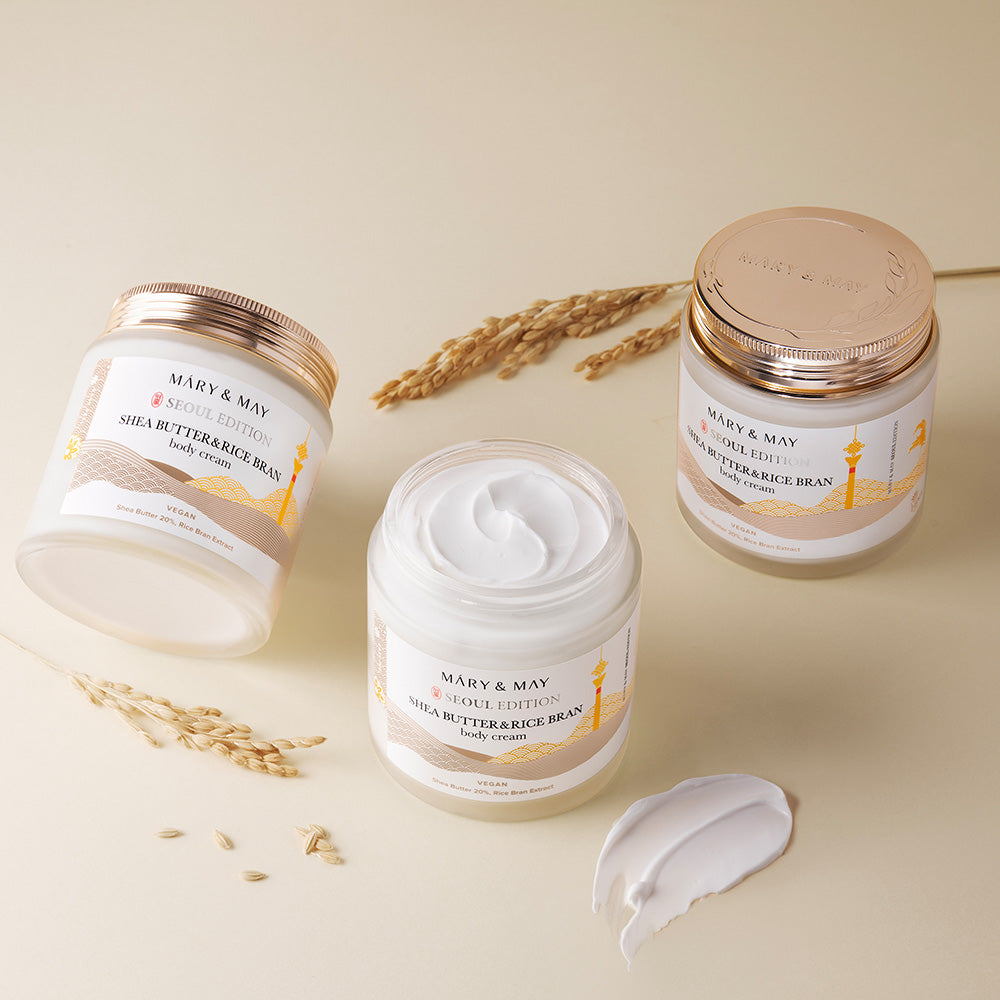Mary&May Shea Butter & Rice Bran Body Cream 250ml Korean body care product image