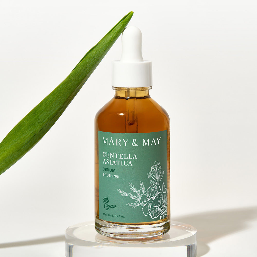Back of Mary&May Centella Asiatica Serum box showing full INCI list