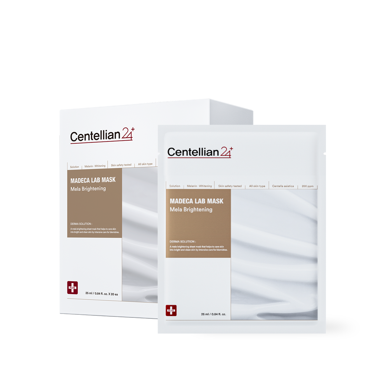 Centellian24 Madeca Lab Mask Mela Brightening 25ml x 20pcs Korean skincare product image