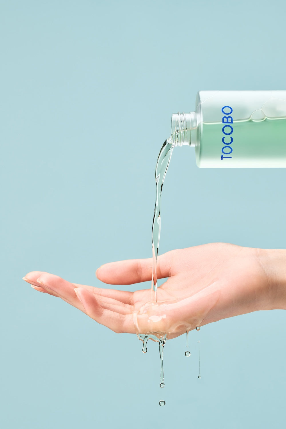 Tocobo Cica Calming Aqua Toner bottle on bathroom shelf